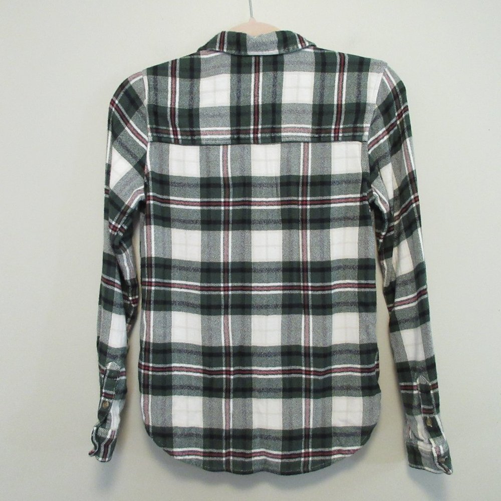 American Eagle Green flannel classic fit button down shirt Size XS - Picture 3 of 9